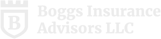 White Boggs Insurance Advisors Logo on Transparent Background at Brownbag Design