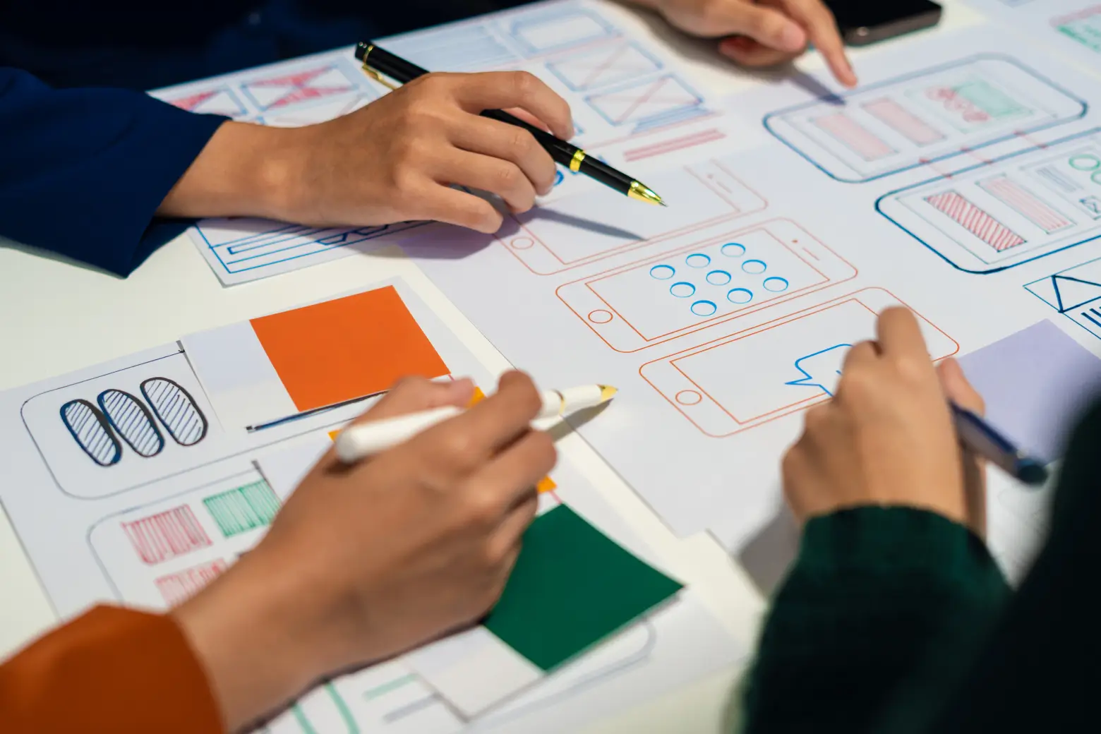 Brownbag Design Values shown by people collaborating via the design process.
